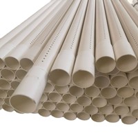 Tuyau perforé en PVC 50mm 75mm 110mm pour drainage d'eau haute performance, moulé par procédé de transformation