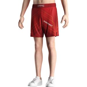 Pantalones Cortos Rojos de Lucha Libre con Absorción de Humedad y Transpirables, Diseño con Abertura Lateral y Cintura Elástica para Entrenamiento y Calentamiento de Luchadores - Product Image 5