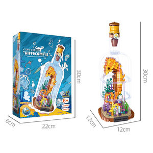 420 Piezas de Bloques de Construcción de Caballitos de Mar con Luz Nocturna LED, Juguete Educativo STEM de Biología Marina, Decoración para el Hogar, Regalo para Niños - Product Image 2
