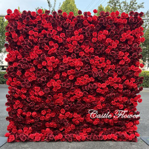 H-823 Parete di Rose Artificiali 3D <span class=keywords><strong>Rosa</strong></span> di 2,4 Metri per Decorazione di Benvenuto Matrimoniale e Sfondo per Commercio Estero - Product Image 6