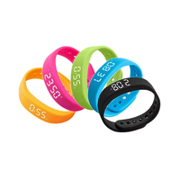 Bracelet Connecté OLED Intelligent à Prix d'Usine avec Alarme Vibrante, Podomètre de Course et Bracelet Carré en Silicone