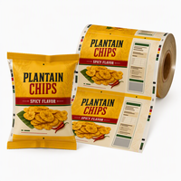Film d'emballage imprimé sur mesure pour chips de plantain et sachet soufflet pour snacks épicés – Emballage souple – Usine OEM