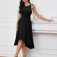 Robes de cocktail vintage mi-longues DRESSTELLS pour femmes, taille empire, coupe trapèze, pour maternité, invitées de mariage, église, été, remise de diplôme, bal de promo