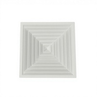 Diffuseur de plafond carré en alliage d'aluminium de conception moderne, type de climatisation