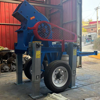 Concasseur à marteaux pour marbre et briques usagées, machine de fabrication de sable à partir de pierres, entraînée par roulement de moteur, 3-5t/h, écoénergétique, produit phare