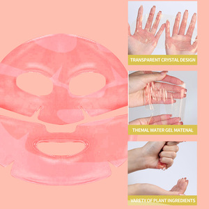 Masque facial au collagène hydratant et éclaircissant pour tous types de peaux, soin corporel, masque rouge translucide - Product Image 4