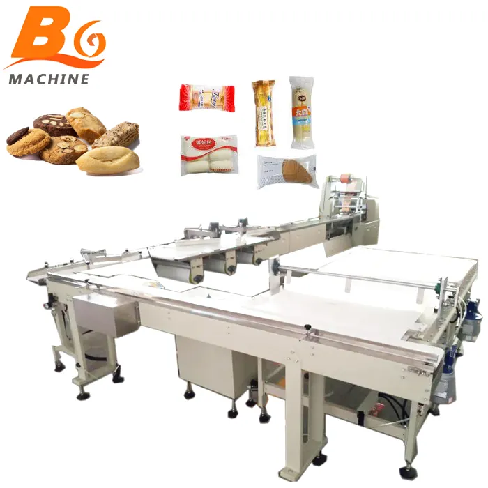 BG Horizontal biscuit/cookies packing machine auto case flow packer full automatic pillow bag packing equipment