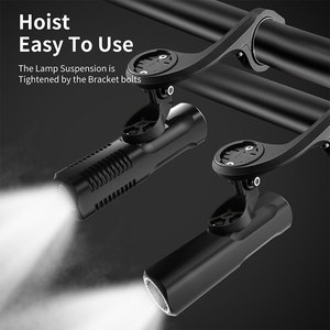 2-Trong-1 Xe Đạp Đèn Pha Đèn Pin Nhôm Trường Hợp Xoay Cơ Sở 2500MAh 1000lm 200M Phạm Vi 6 Chế Độ Không Thấm Nước IP64 Đêm Cưỡi - Product Image 3