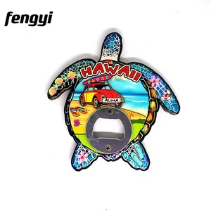 Оптовая продажа, пляжные сувениры из МДФ, эпоксидные 3D-магниты на холодильник, гавайский сувенир, черепаха, магнит, открывалка для бутылок, гавайский сувенир - Product Image 5