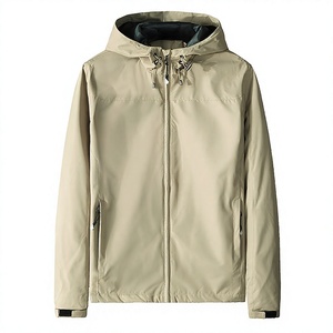 Autumn <b>Men's</b> Casual Outdoors Hooded Windbreaker Waterproof <b>Canvas</b> Zipper <b>Jacket</b> OEM Service breathable polyester stuff <b>for</b> <b>mens</b> - Product Image 2