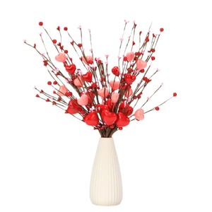 Arrangement floral moderne fait main en plastique en forme de cœur pour la fête des mères et la Saint-Valentin, décoration d'intérieur - Product Image 5