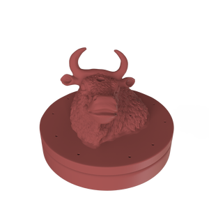 Brûleur d'encens en céramique fabriqué à la main personnalisé porcelaine taureau buste figure zodiaque astrologie porte-cône pour <span class=keywords><strong>Horoscope</strong></span> décor - Product Image 3