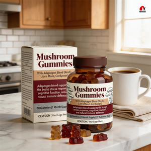 Gomitas de <span class=keywords><strong>Hongos</strong></span> OEM/ODM, Melena de León y Reishi, Apoyo Cognitivo e Inmunológico, a Base de Pectina, Suplemento Dietético GMP/Halal/Kosher - Product Image 5