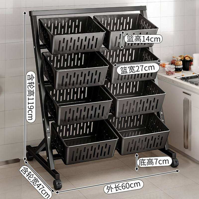 4-Tier, double rangée, noir