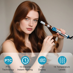 Rizador <span class=keywords><strong>de</strong></span> Pelo Multifunción <span class=keywords><strong>de</strong></span> Cerámica con Calentamiento Rápido, Pantalla LCD <span class=keywords><strong>de</strong></span> Temperatura, para Uso Doméstico - Product Image 6