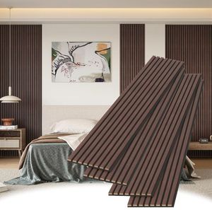 Panneaux muraux acoustiques modernes personnalisés en lattes de bois NRC 0.8 pour hôtels, salles de musique, salles de réunion - Panneaux muraux décoratifs écologiques - Product Image 1