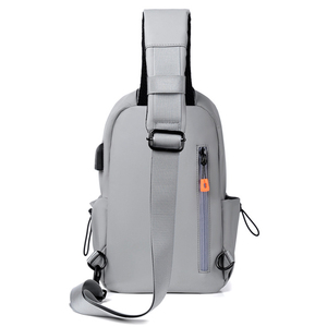 2023 borsa a tracolla a tracolla con USB e serratura codificata borsa a tracolla antifurto Fashion Cool Sling Bag Logo personalizzato impermeabile per uomo - Product Image 3