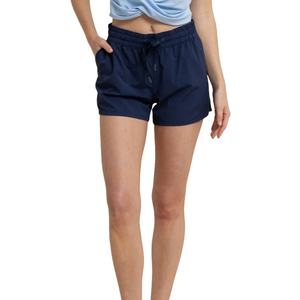 Shorts de sport d'été pour femmes en coton 100% écologique de haute qualité en gros OEM, séchage rapide, respirant, taille à cordon - Product Image 1