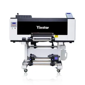 Yinstar原装a 3尺寸紫外DTF打印机转移打印CMYKW喷墨打印机带保湿系统