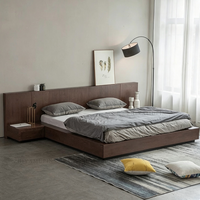 Lit bas tatami moderne en bois massif avec rangement, lit simple en chêne blanc, sur mesure en bois de noyer noir d'Amérique du Nord