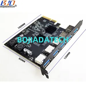 PCI Express X4 PCI-E 4X To 5 10Gbps USB 3.2 Type-A Connector Controller Riser Card