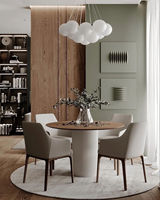 Meuble de cuisine moderne de luxe Vermont avec bar lumineux LED intégré, comptoir de petit-déjeuner contemporain pour la maison