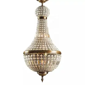 Mid Century Morocco Vintage Baroque Handmade Crystal Chandelier For Hotel Lobby Villas Wedding Decor