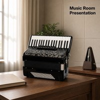 Accordéon chromatique YM08 37K96BS 37 touches 96 basses, importation italienne, lamelles, panneau métallique sculpté, pour examen et performance