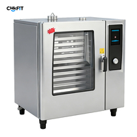 Four combiné électrique industriel CFT, 10 plateaux, 18 kW, 380 V, écran tactile, acier inoxydable, pour pizza, pain, hôtel, restaurant