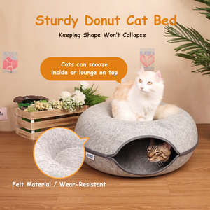 Nobleza removibile con cerniera Tunnel per gatti al coperto Cat House con comodo letto mobili per animali domestici per gatti - Product Image 4
