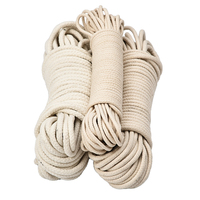 Corde en coton tressée à la main, corde à linge, corde souple, résistante à l'usure, flexible, corde de suspension antidérapante
