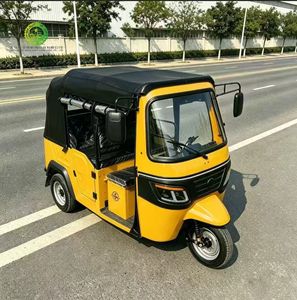 Motocyclettes à trois roues à carrosserie ouverte, à essence, pour 4 passagers, fournies par l'usine, adaptées aux taxis en Inde et en Afrique - Product Image 2