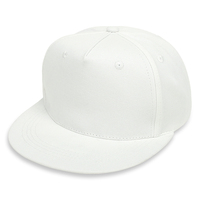 Sombreros Snapback de bebé en blanco con tinte de corbata para niños y niñas de color sólido con ala plana de cinco paneles para niños al por mayor
