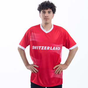 Jersey Swiss uniseks, baju sepak bola Desain terbaru, atasan sepak bola cepat kering, kualitas tinggi, untuk dewasa 2024 - Product Image 4