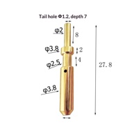 Adaptateur de borne à ressort en laiton plaqué or 1,5 mm, mâle-femelle, pour applications médicales et aérospatiales