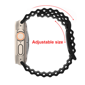 Caoutchouc de Silicone océanique pour Apple 38 42 45 49 mm Bracelet de montre intelligente Sport Bandes Bracelet de remplacement Accessoires Apple Ultra8 - Product Image 5