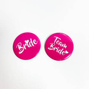 Insignias Rosa Fuerte/Blancas para la Novia y el Equipo <span class=keywords><strong>de</strong></span> la Novia, Decoraciones para <span class=keywords><strong>Despedida</strong></span> <span class=keywords><strong>de</strong></span> <span class=keywords><strong>Soltera</strong></span>, Fiesta <span class=keywords><strong>de</strong></span> Boda X0042 - Product Image 4