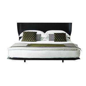 اللوح الأمامي للجناح الإبداعي الإيطالي ، مجموعة أثاث سرير من الجلد العائم بتصميم بسيط لغرفة النوم - Product Image 6