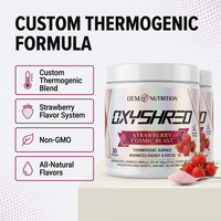 Poudre Thermogénique Brûle-Graisse Marque Blanche Saveur Fraise 30 Doses Supplément de Gestion du Poids OEM