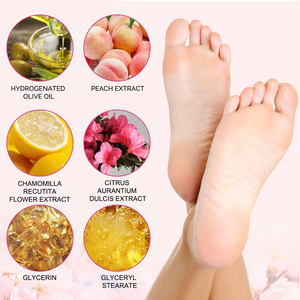 <span class=keywords><strong>ALIVER</strong></span> Maschera Esfoliante Piedi 3 in 1 al Pesca, Scrub Peeling Delicato, Rimuove le Cellule Morte, Ripara i Talloni Ruvidi, Cura e Bellezza - Product Image 4