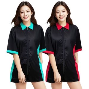 <span class=keywords><strong>M</strong></span>/L/XL/3X kerah Non-stick ritsleting hewan peliharaan Groomer overall antistatik toko tukang cukur pakaian kerja gaun seragam Salon penata rambut bungkus - Product Image 1