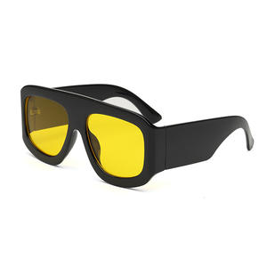 Lunettes de soleil tendance et cool pour les fêtes, monture large, lunettes de soleil de grande taille, UV400, lunettes de soleil de créateur, monture carrée épaisse - Product Image 2