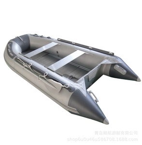 Kayak gonflable individuel en PVC, canoë de pêche, bateau à fond en aluminium, bateaux d'assaut à rames - Product Image 4