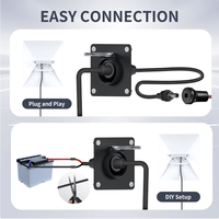 Prise murale étanche noire pour panneau Starlink Mini, port d'alimentation CC en aluminium 5,5 x 2,1, prise femelle avec couvercle en silicone pour VR et bateaux