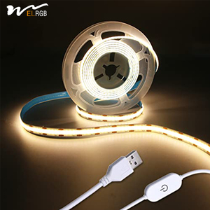 IP20 trang trí COB LED Strip ánh sáng cảm ứng trực tiếp điều khiển từ xa chuyển đổi chế độ 5V <span class=keywords><strong>USB</strong></span> đầu vào Đồng cơ thể đèn thông minh dải đèn - Product Image 3