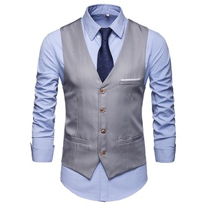 Nouveau Style <span class=keywords><strong>costume</strong></span> <span class=keywords><strong>gilet</strong></span> hommes garçons d'honneur robe <span class=keywords><strong>gilet</strong></span> affaires <span class=keywords><strong>costume</strong></span> décontracté hommes Style coréen mince - Product Image 6
