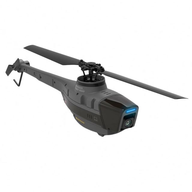 4 Channel Remote Control Metal Helicopter Flying Drone with Built-in Metal Aircraft Model