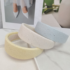 Nuova Collezione Primavera/Estate 2026 - Accessori per Capelli <span class=keywords><strong>Serie</strong></span> Blu - Fasce per Capelli con Corona Alta e Bordi Larghi - Fascia per Capelli Blu in Spugna Spessa - Product Image 1