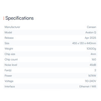 Mineur de crypto-monnaies Canaan Avalon Q 90th Miner, mineur de Bitcoin, mineur Asics, mineur de crypto-monnaies à domicile, mineur de BTC, mineur Avalon