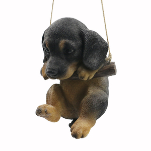 Adornos de jardín para perro, estatua de perro realista, mini colgante, escultura de perro de resina - Product Image 2